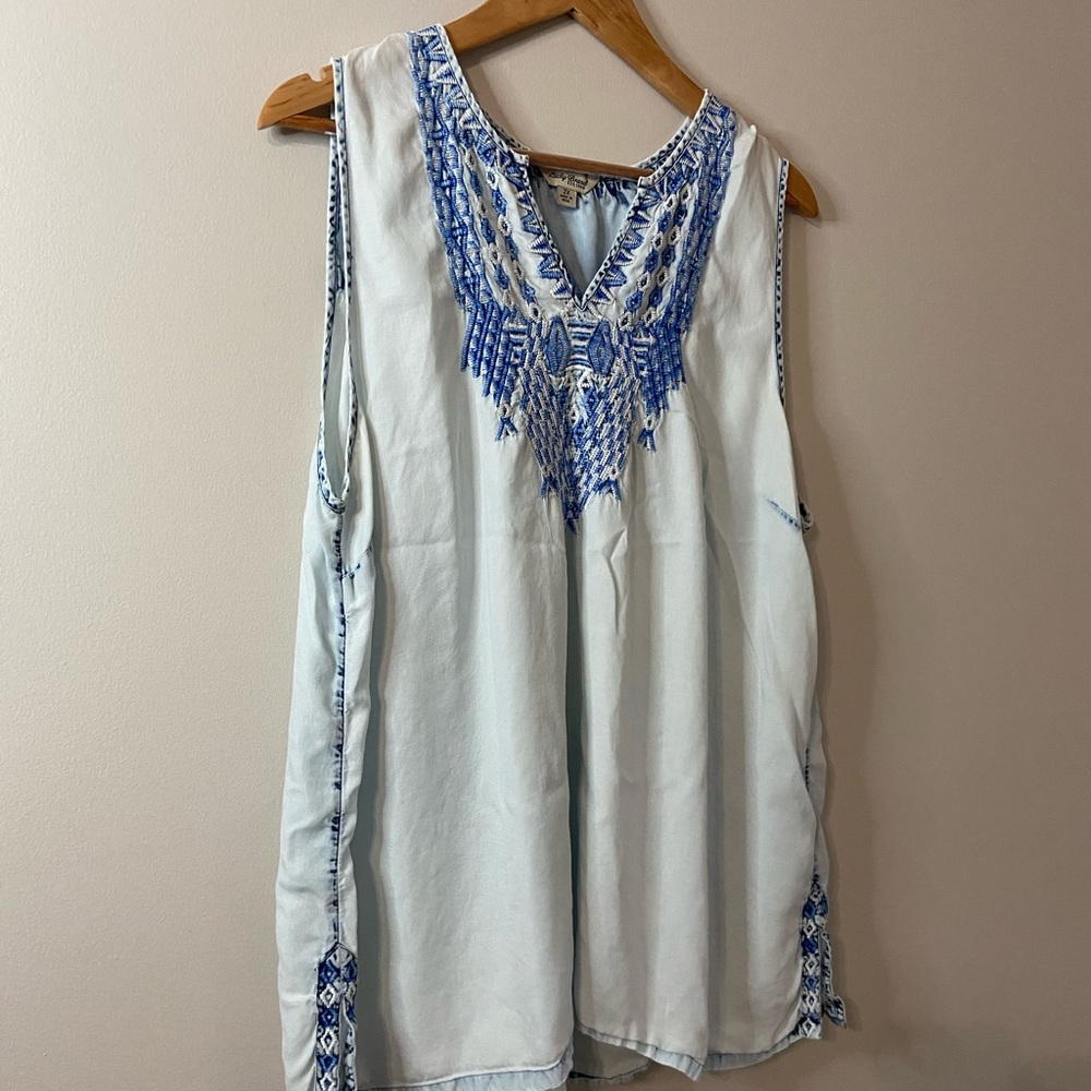 Embroidered Tank Top